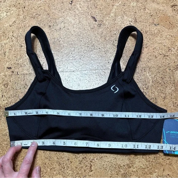 Brooks Moving Comfort Fiona Sports Bra NWT In Black Sz 34C - Picture 10 of 13
